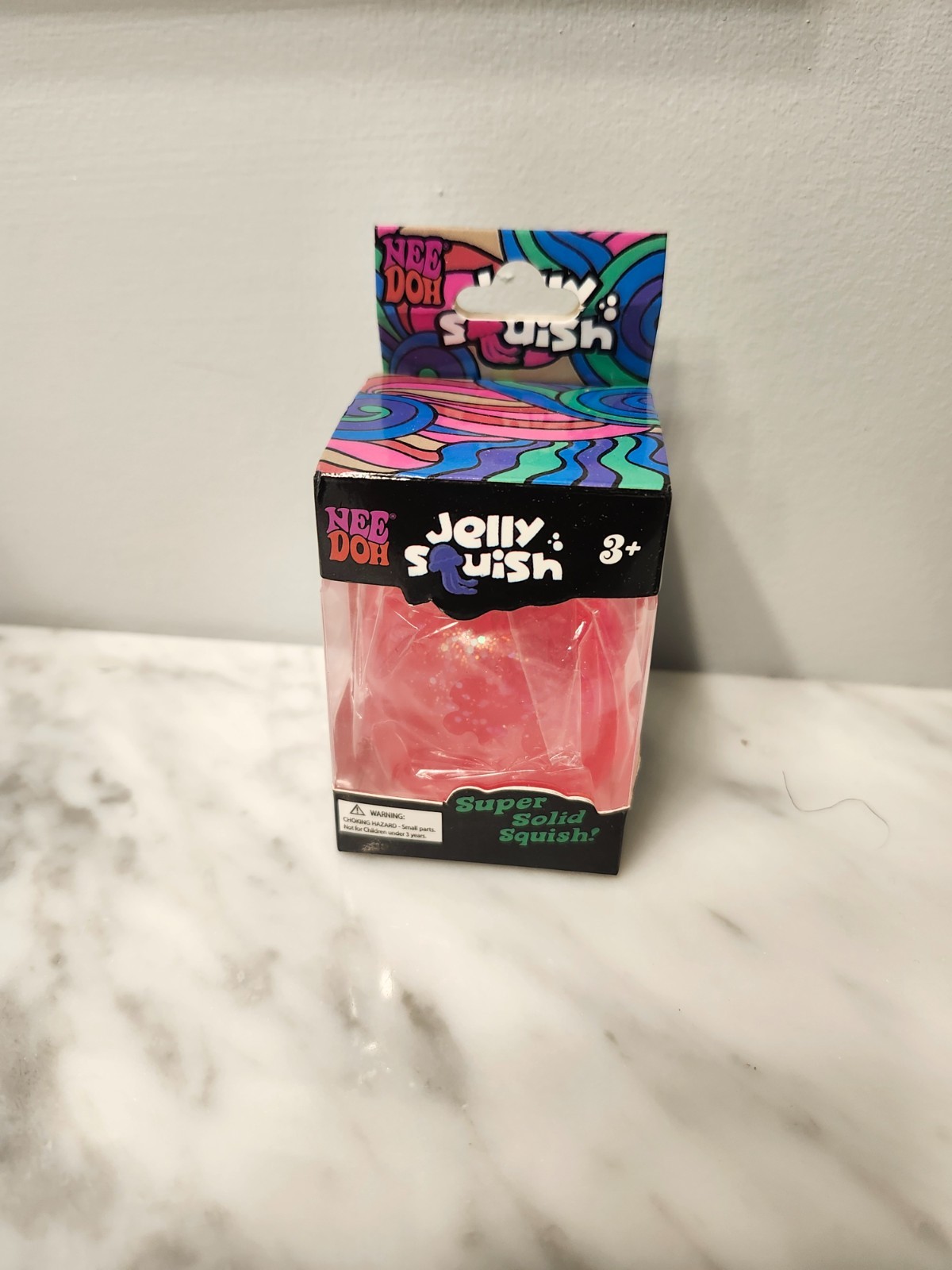 NeeDoh Pink JELLY SQUISH Sparkle Jellyfish Squishy Nee Doh 100% Authentic