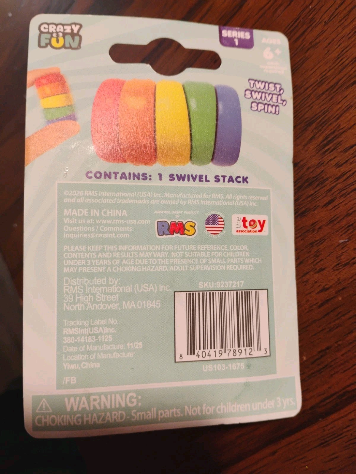 Crazy Fun Swivel Stack Tactile Sensory Toy Ages 6+ 4-7 8-11 Years Kids