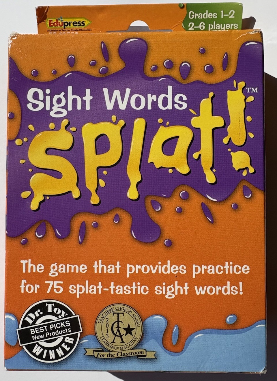Edupress Classroom Games Sight Words Splat Grades 1-2, NEW! 2-6 Players