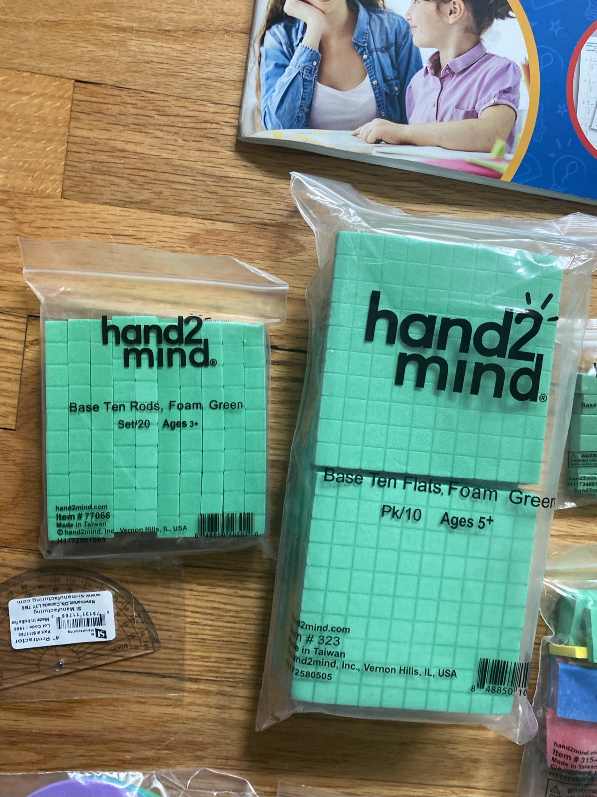 Hand 2 Mind Hands-on Standards Grade 4 Math Blocks Foam Brick Complete hand2mind