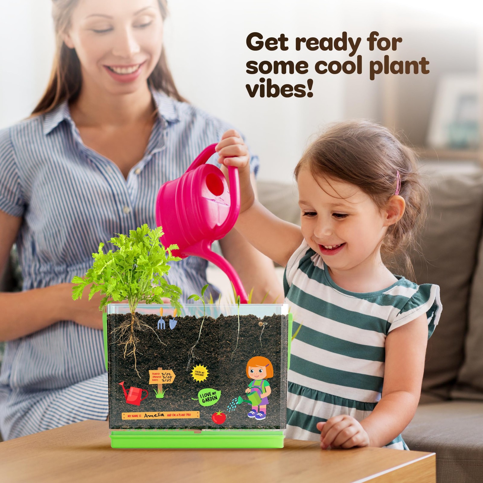 Dan&Darci Root Viewer Kit for Kids – Grow 7.5 x 2 x 5.5 inches, Multicolred