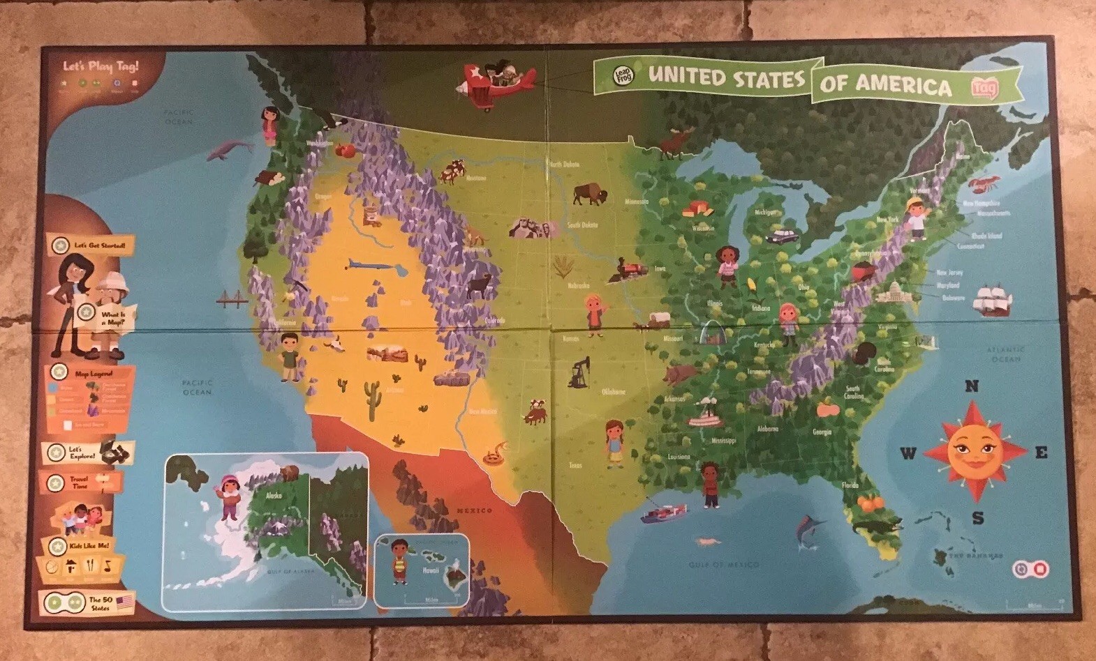 LeapFrog Tag – Interactive UNITED STATES MAP Learning System – Pen Not Included