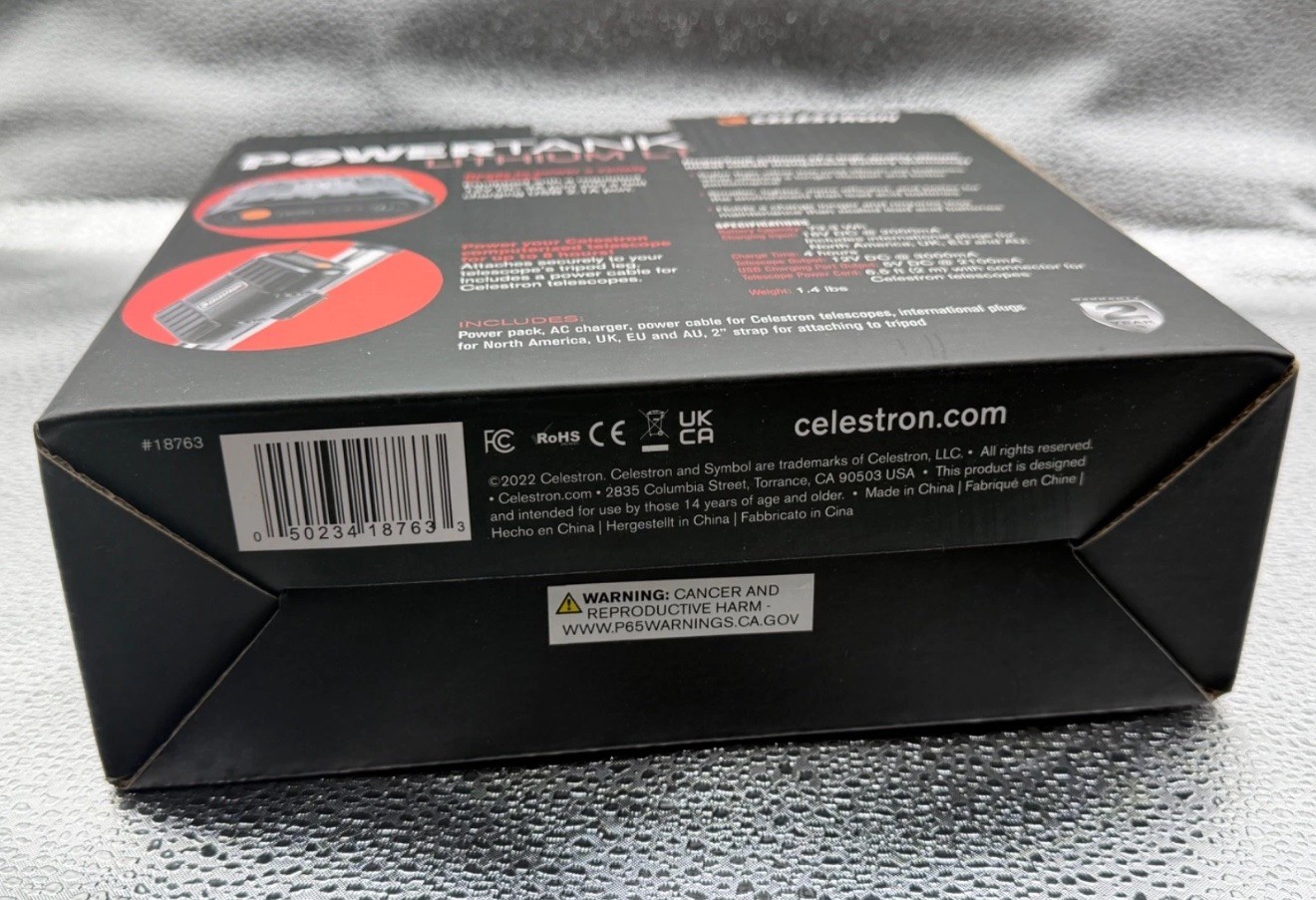 CELESTRON [18763] PORTABLE POWERTANK 12V LITHIUM LT TELESCOPE BATTERY
