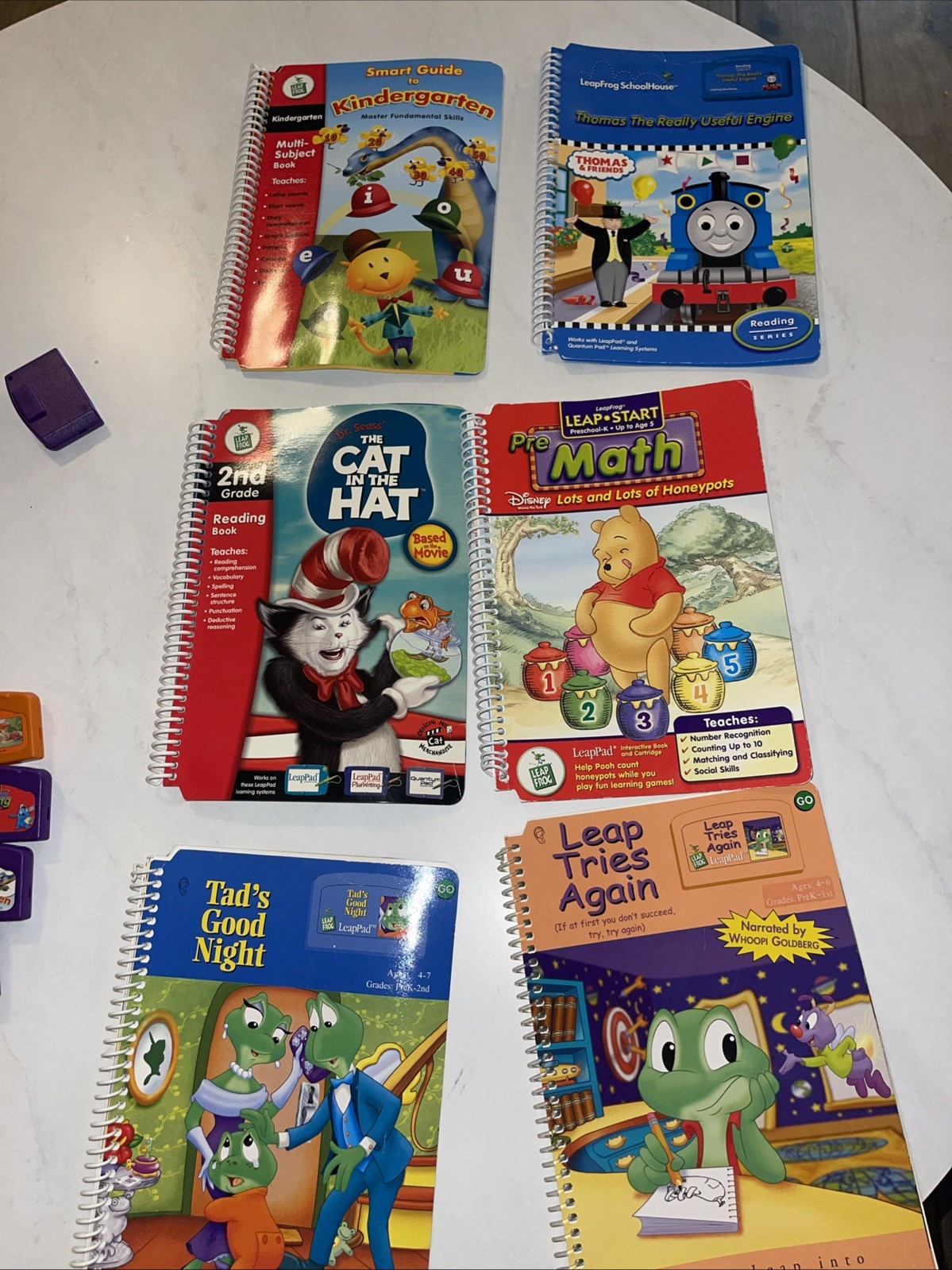 Vintage 2001 LeapFrog Leap Pad Learning System Console/Case/Books/Games