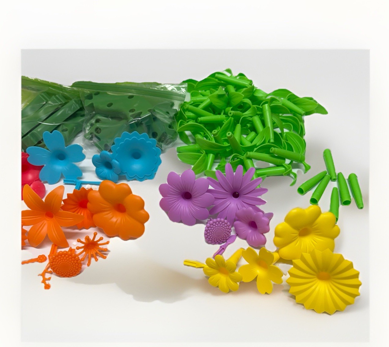 CENOVE Flower Garden Building Toy Set 115 PCS STEM Educational w/ Case