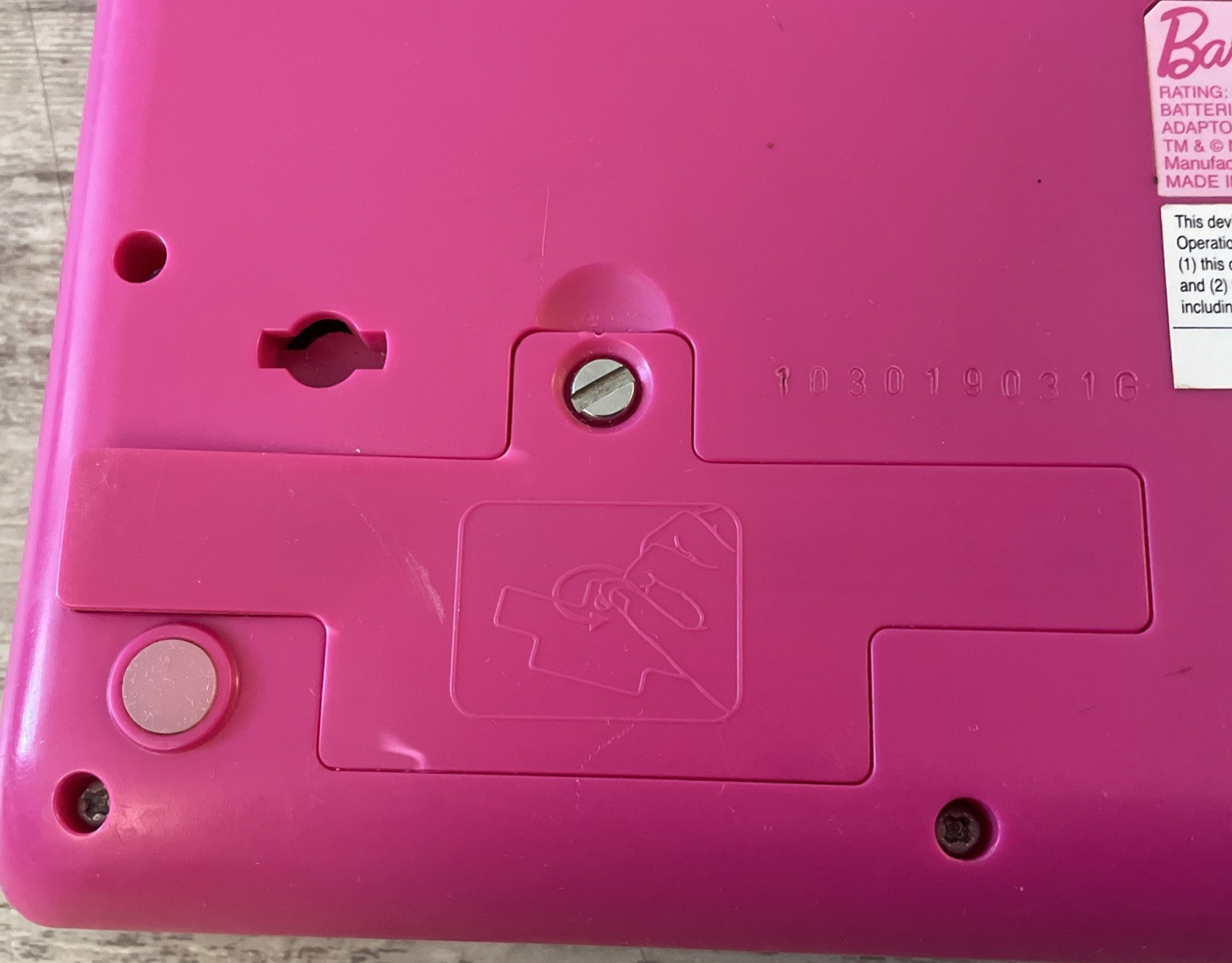 Pink Barbie Learning Laptop Computer Oregon Scientific- Tested- Screen Has Marks