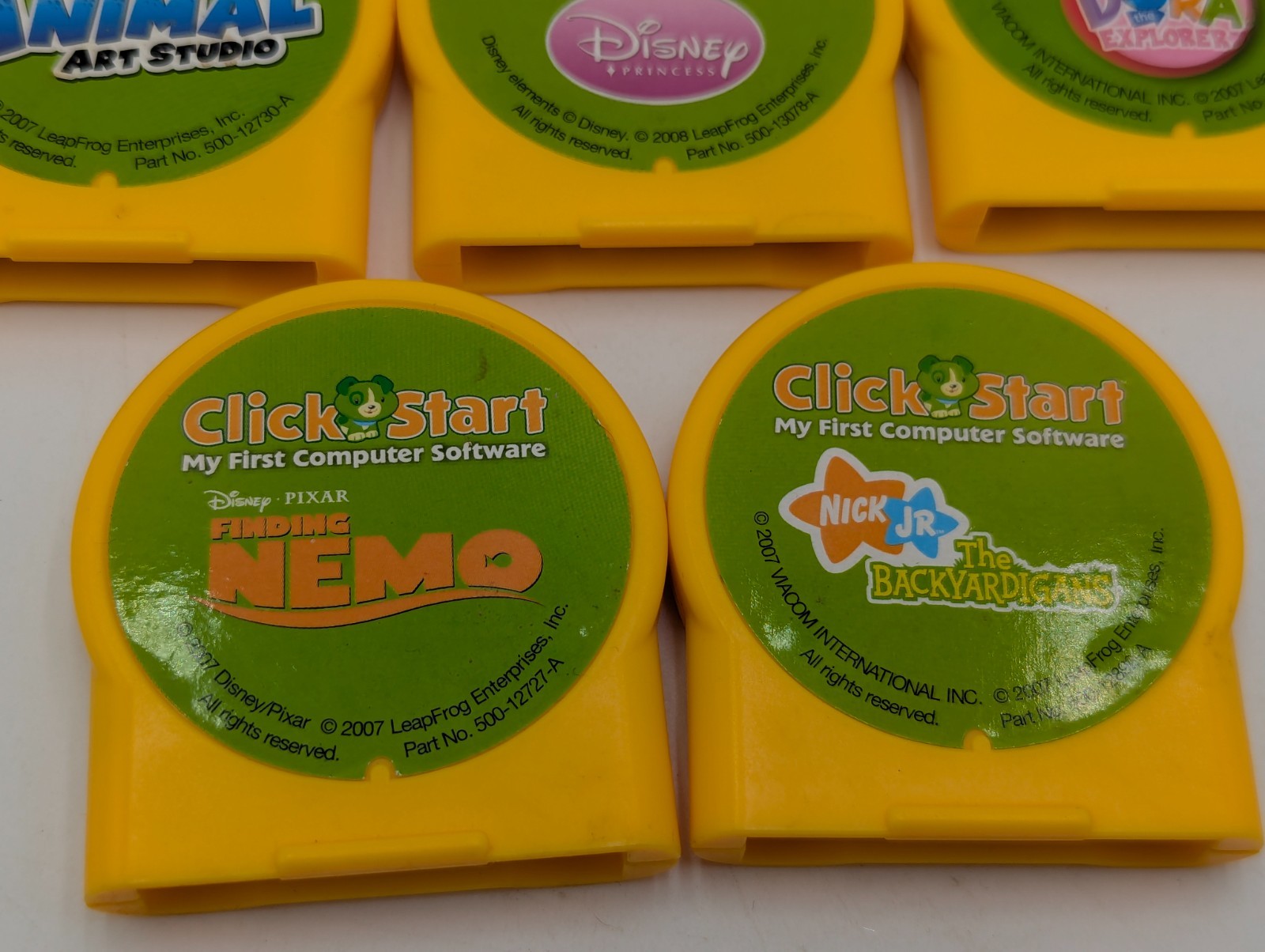 5 Leap Frog Click Start My First Computer Software Game Cartridges