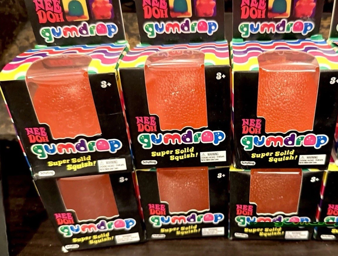 6 – NeeDoh GUMDROP Squishy Ball Cube TRUSTED Seller 100% AUTHENTIC Orange 🟠