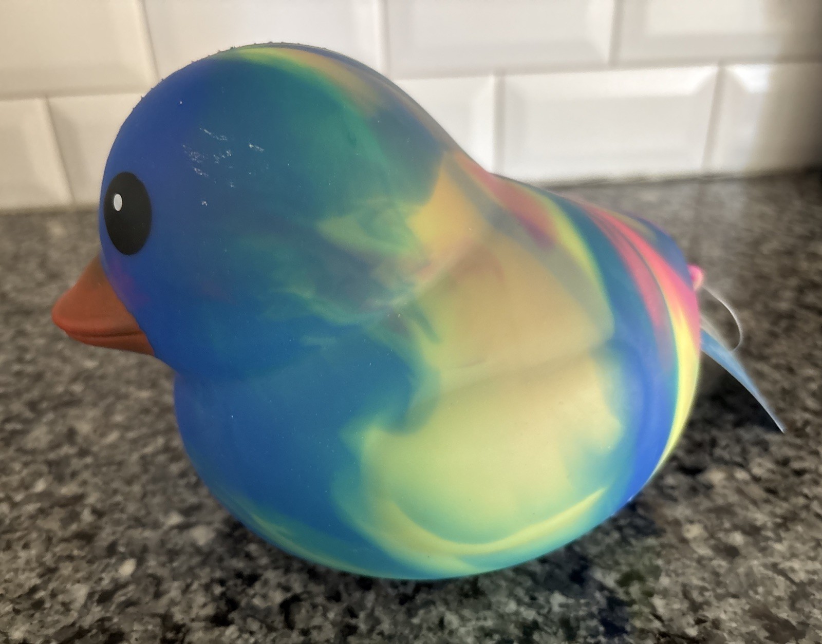 Sunny Days Jumbo Squeezy Duck – Tie-Dye Squishy Stress Relief Toy New