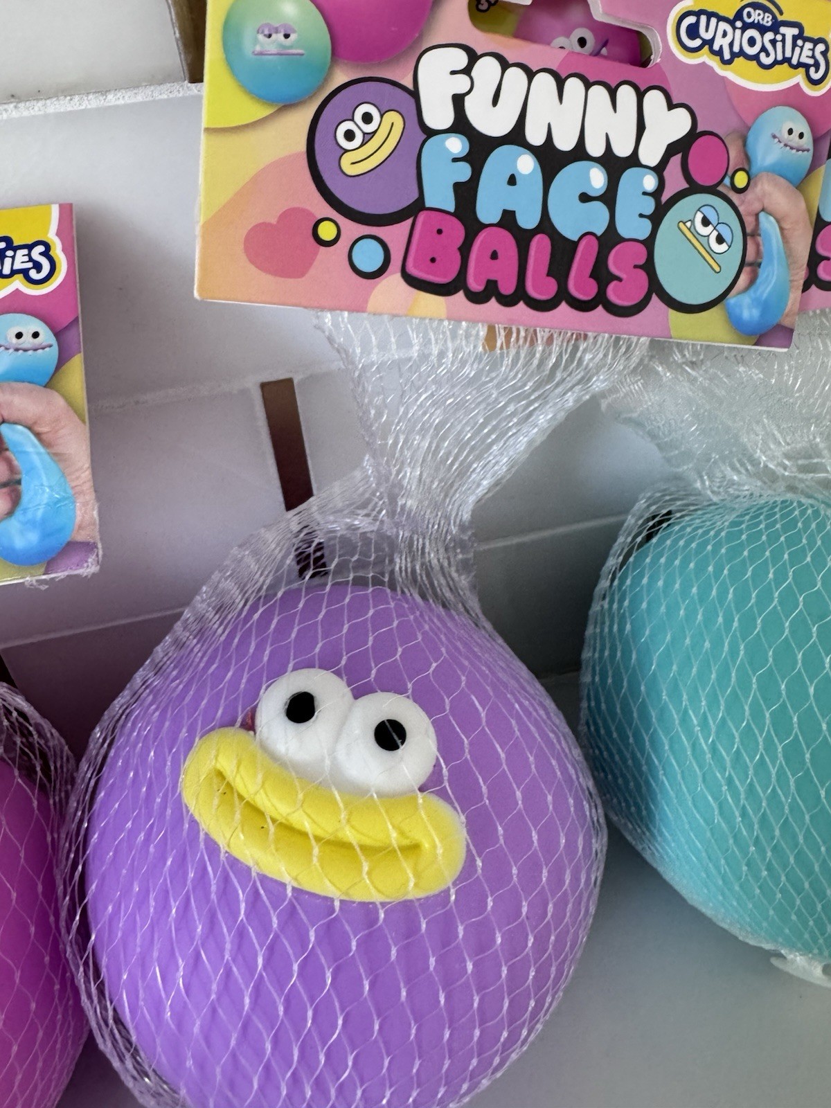 ORB Curiosities Funny Face Balls Multicolor Tactile Squishy Squeeze set of 3