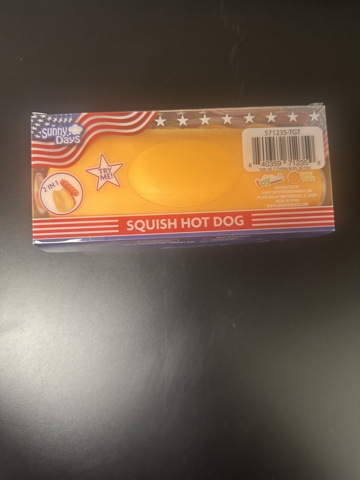 Toymendous Sunny Days Jumbo Hot Dog Squish Viral Summer Squishy Toy New 2026