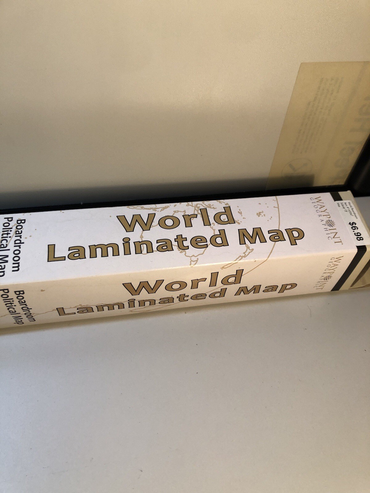 Waypoint Geographic NIB 24×36 Laminated World Map – Can Use w/ Dry Erase Markers
