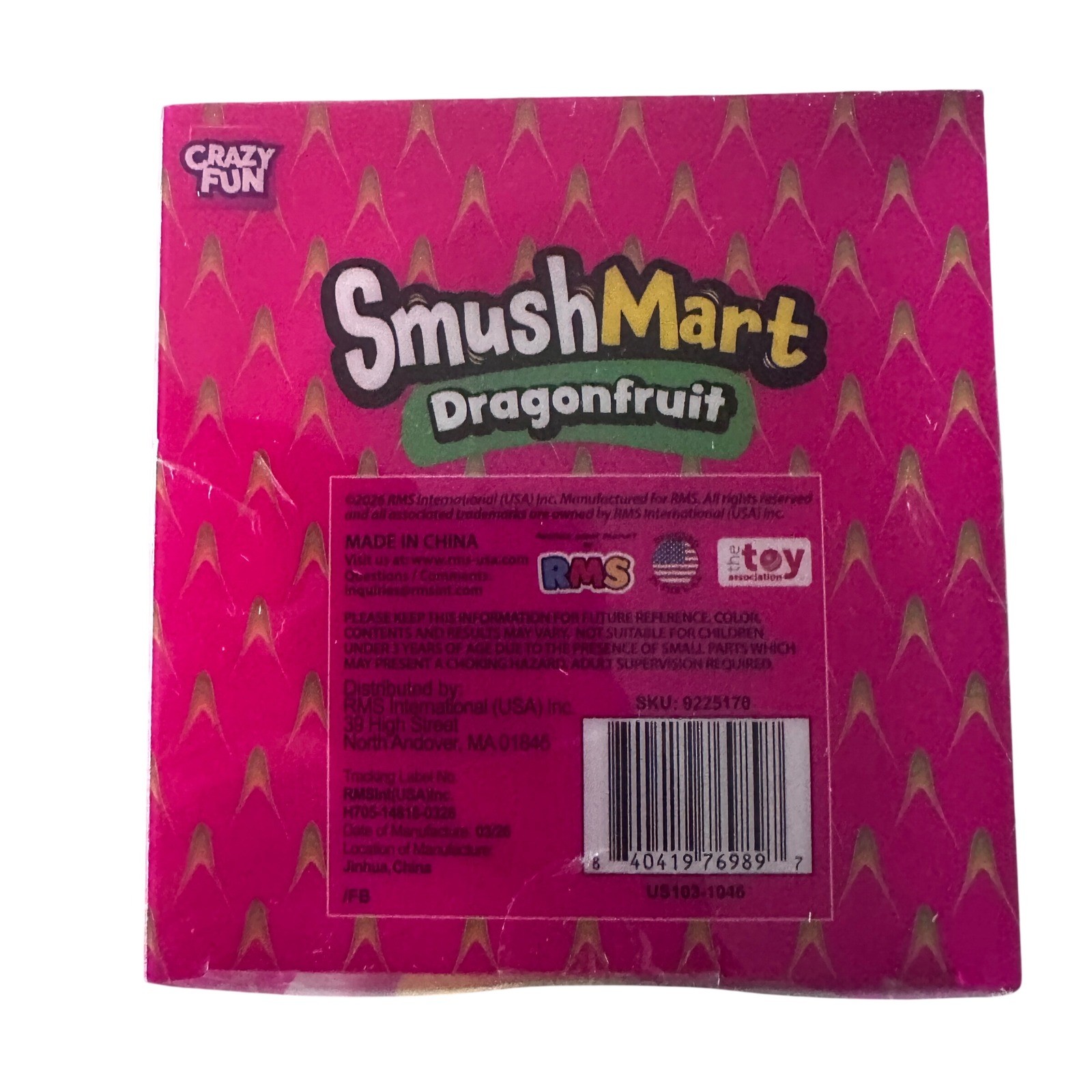 Crazy Fun Smush Mart Dragonfruit Squishy Scented Viral Toy Pink Green New
