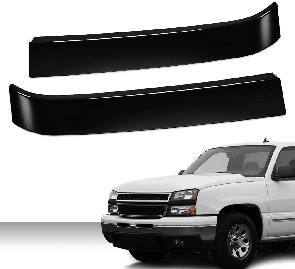 03-07 Chevy Silverado 1500 2500 3500 Grille Trim Set Left Right Pair Black