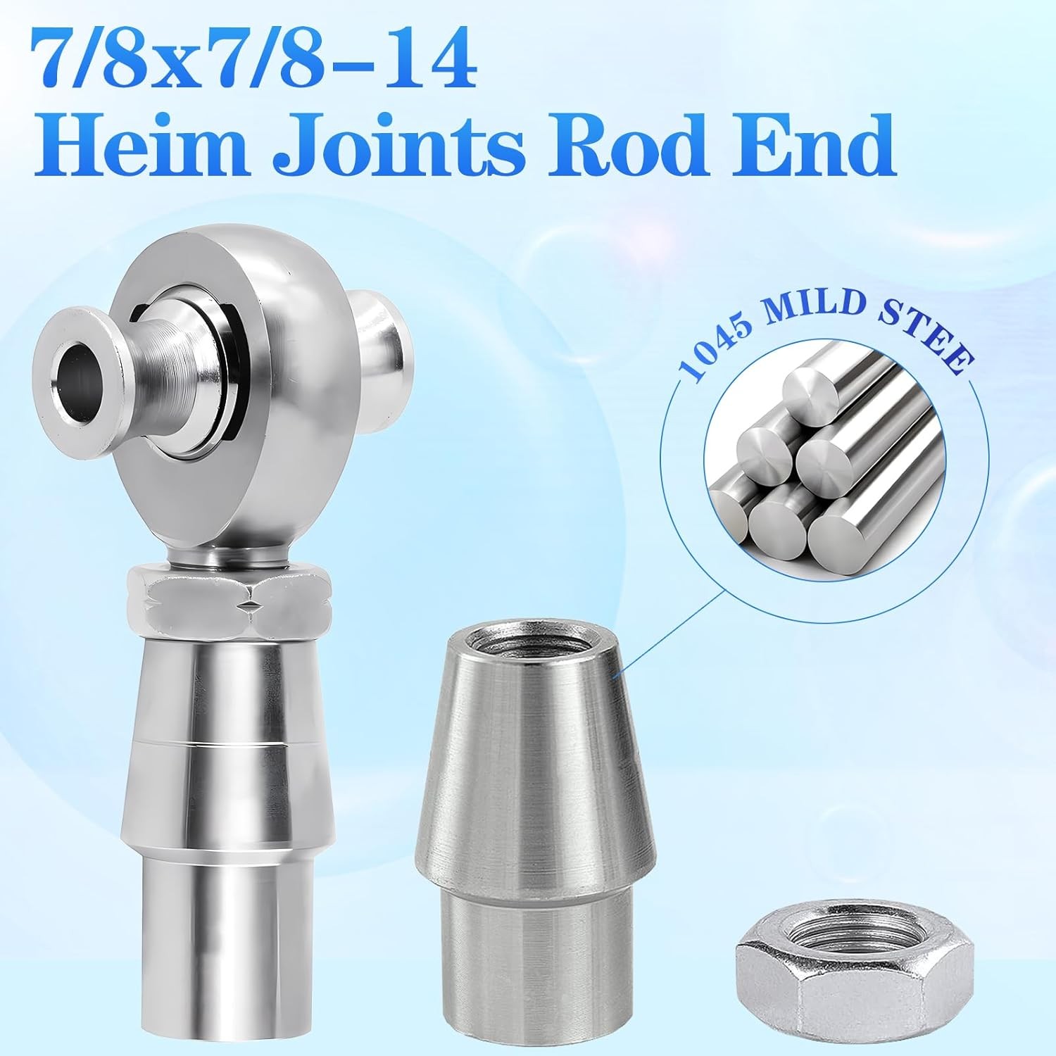 7/8-14 Heim Joint Rod End Kit with Spacers Bungs 2Set