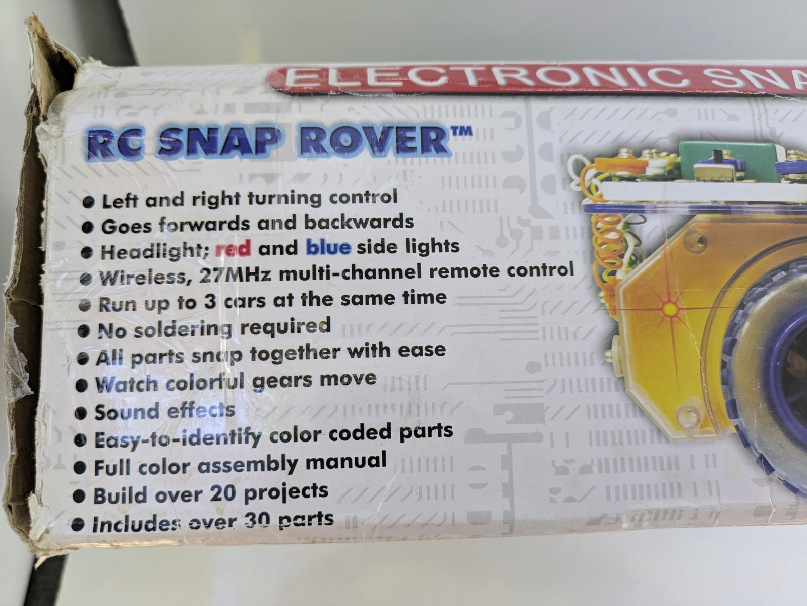 Elenco Snap Circuits RC Snap Rover SCROV-10 Motorized Educational Vintag Toy