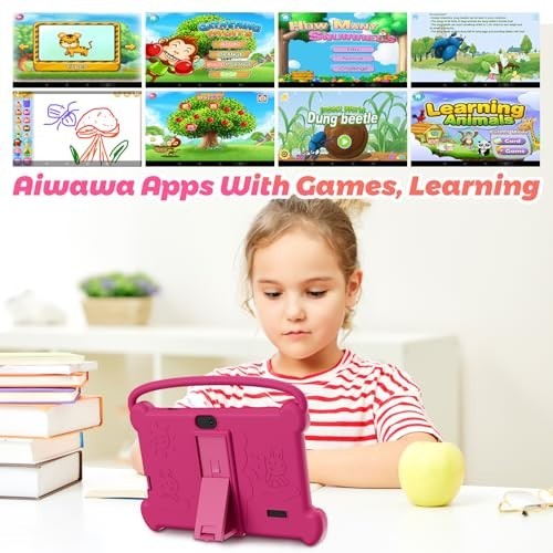 7″ Kids Tablet with Protective Case, 4GB RAM, 32GB Storage, Android, Parental Co