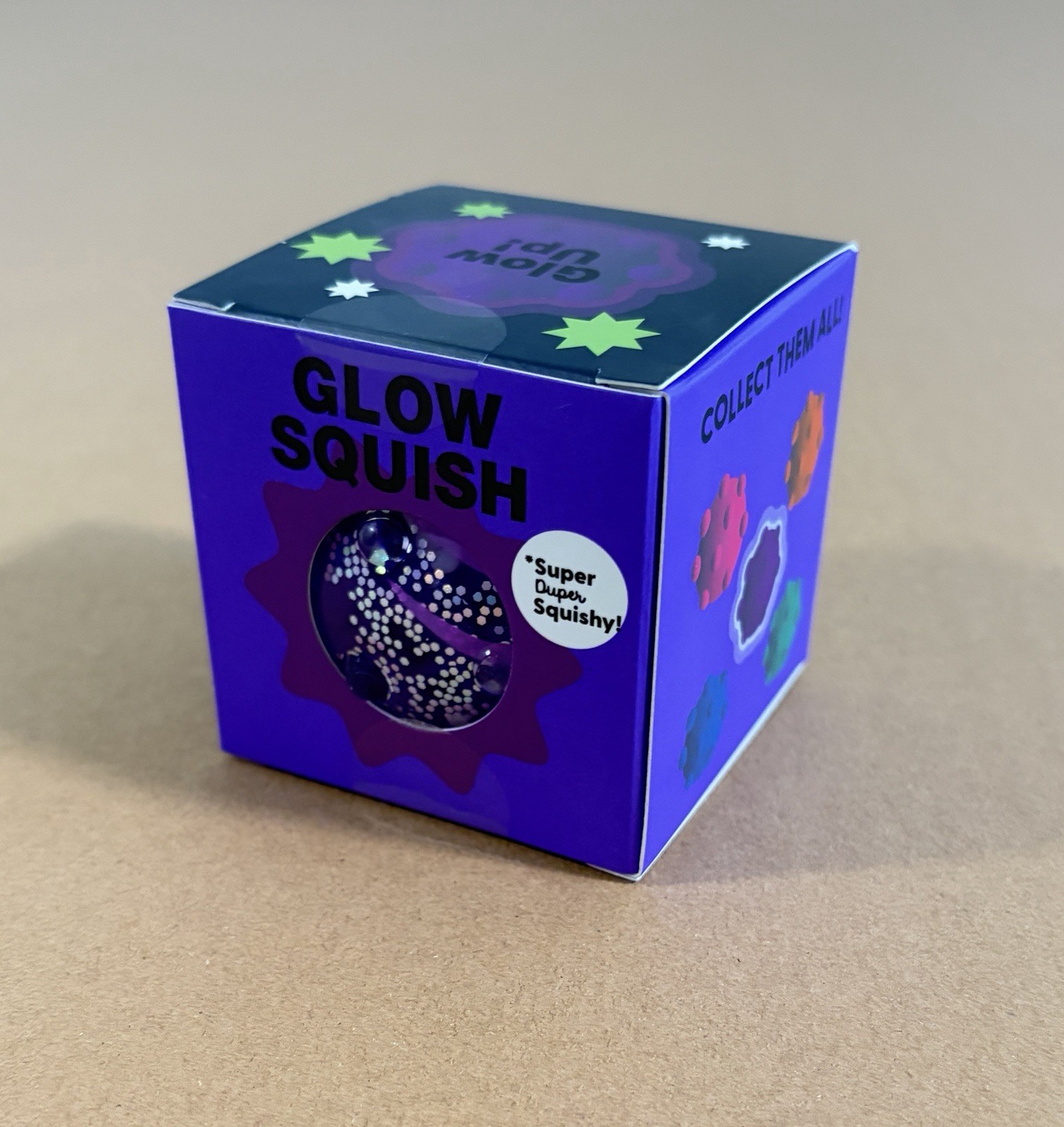 J’adore Glow Squish Super Duper Squishy Tactile Squeeze Toy Purple