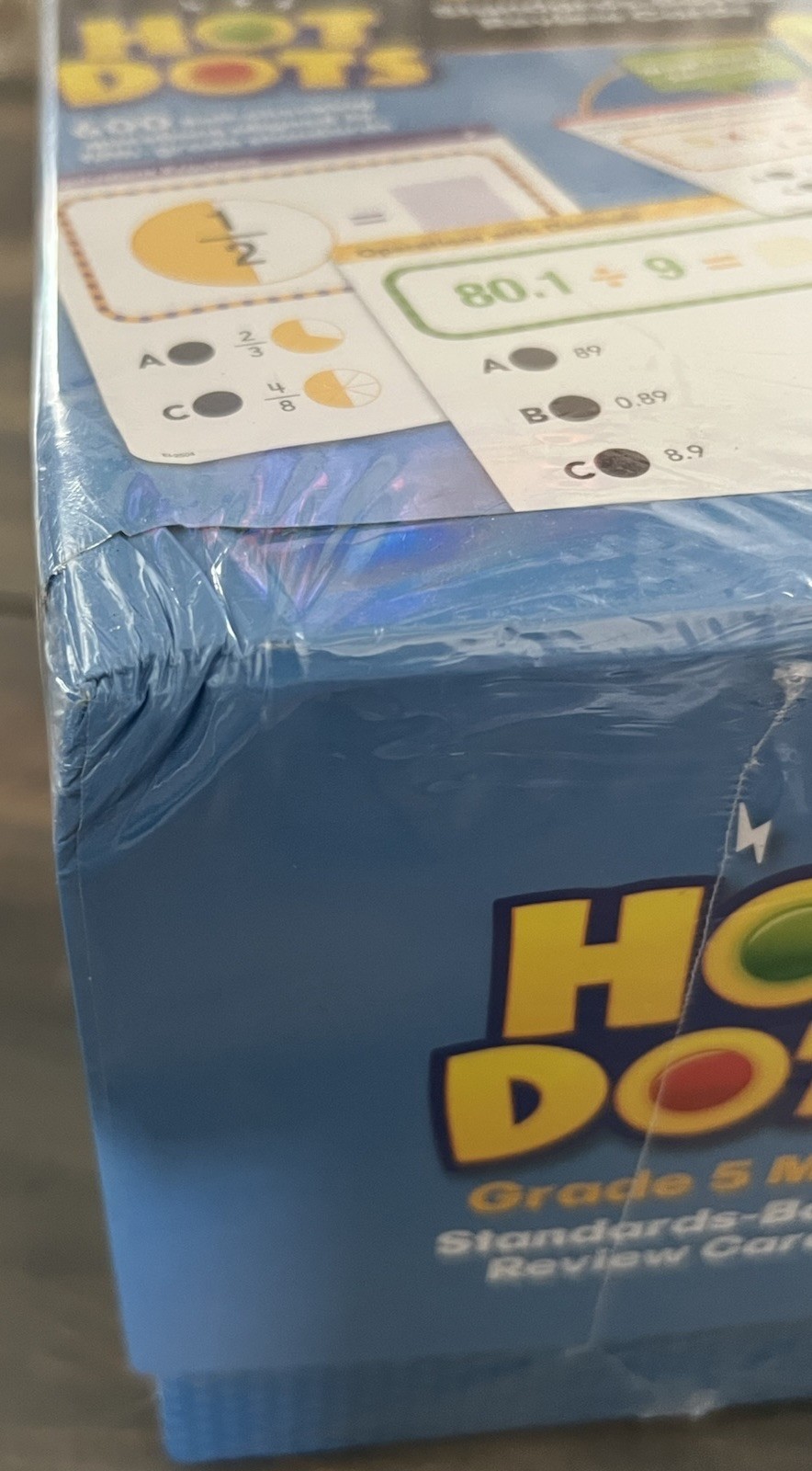 NEW Sealed Hot Dots Grade 5 Math Standard Based Review Cards EI-2504 Educational