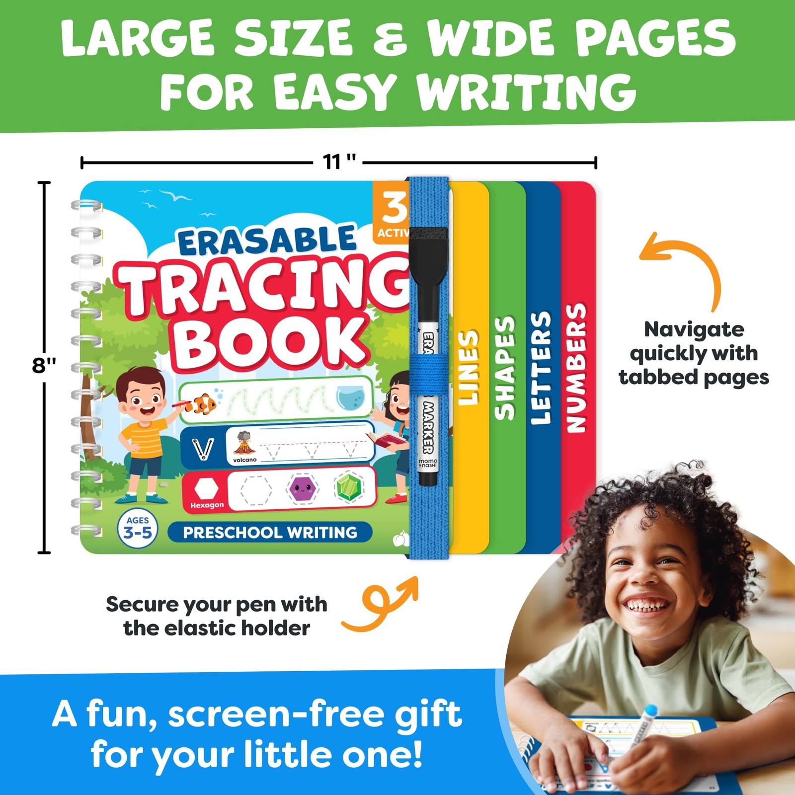 Preschool Learning Activities – Tracing Books for Kids Ages 3-5 – Toddler Han…