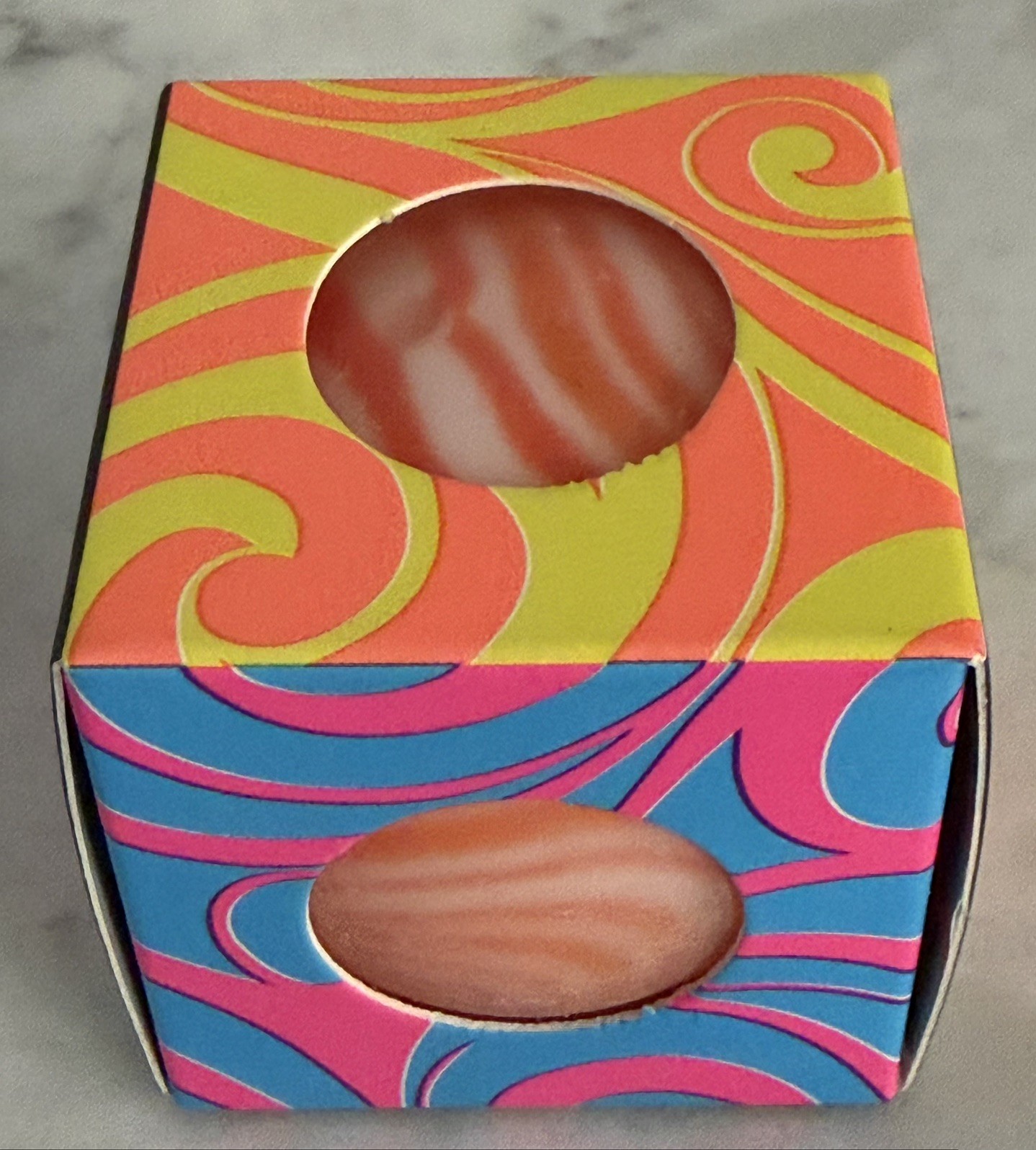 Schyilling Needoh Teenie Single — Mini Groovy Glob – Orange Swirl