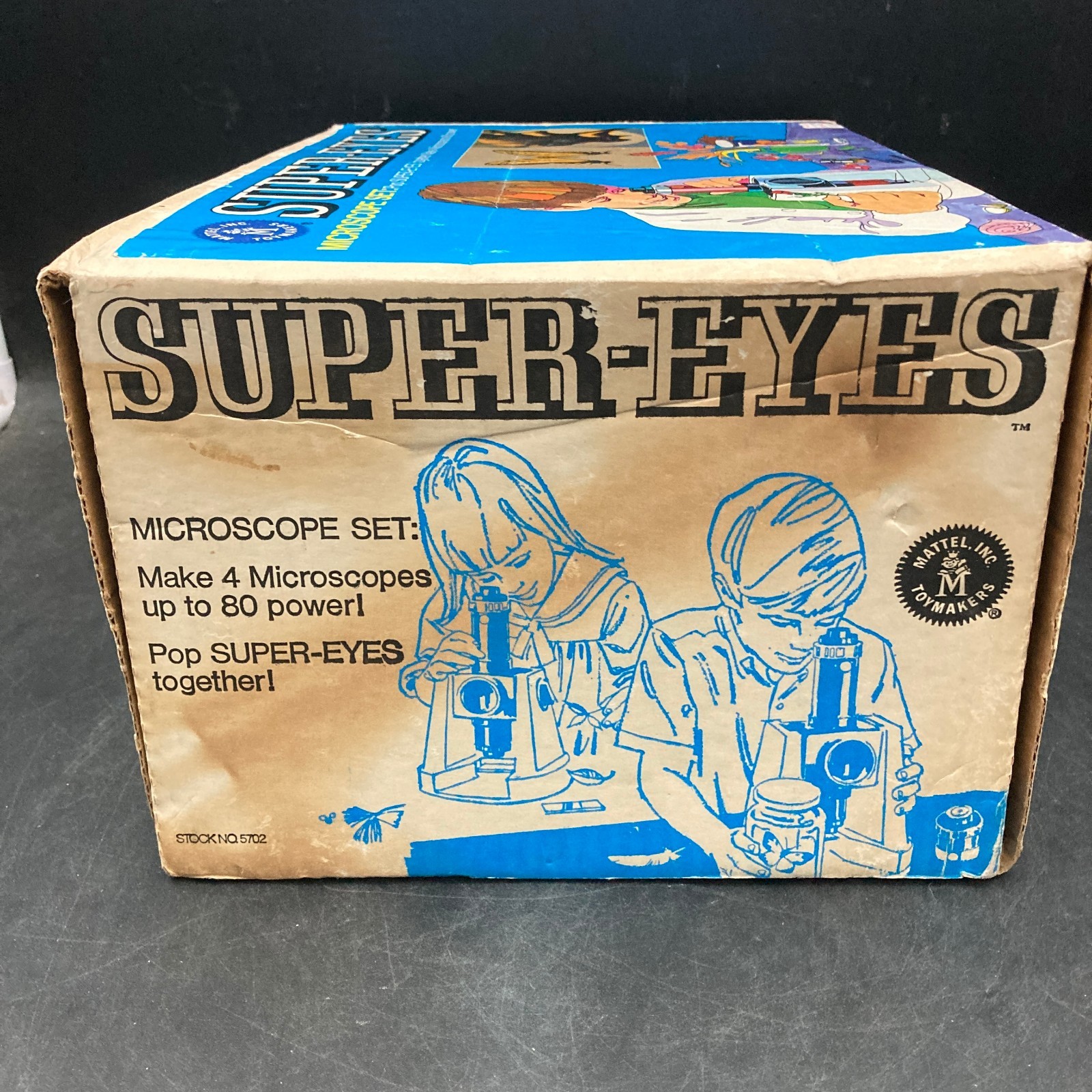 Vintage Super Eyes Microscope Set from Mattel (1968) 100% Complete with Box