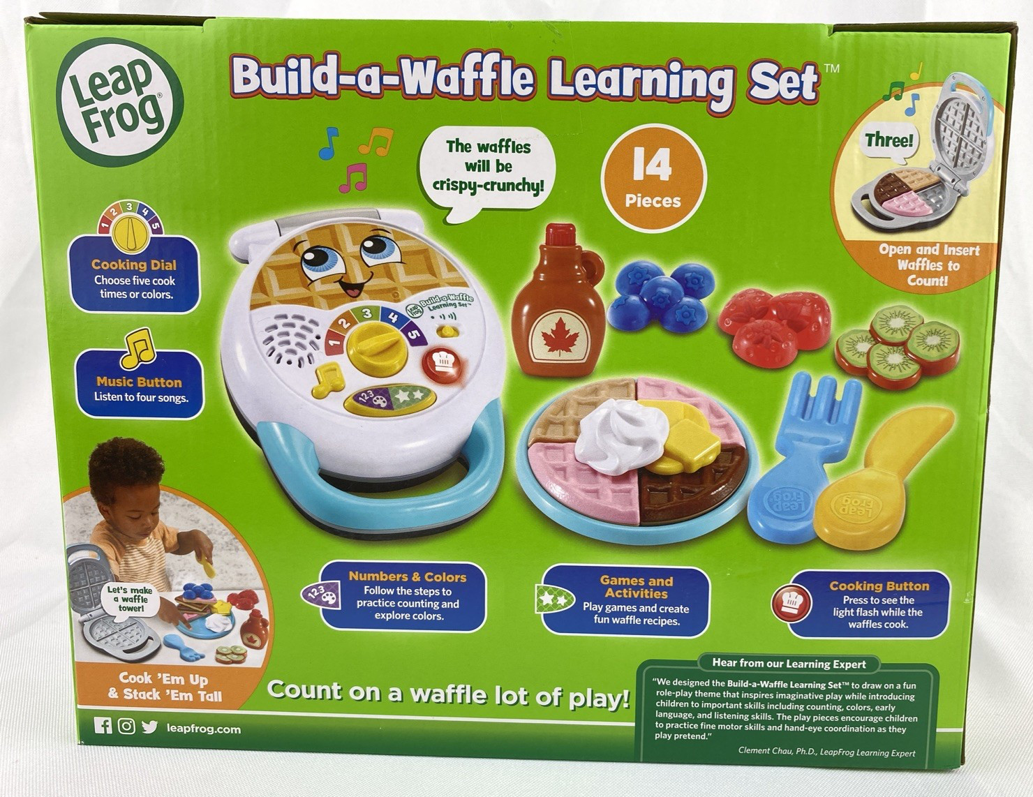Leap Frog Build-a-Waffle 14 Pieces Learning Set Brand New Numbers Counting Color
