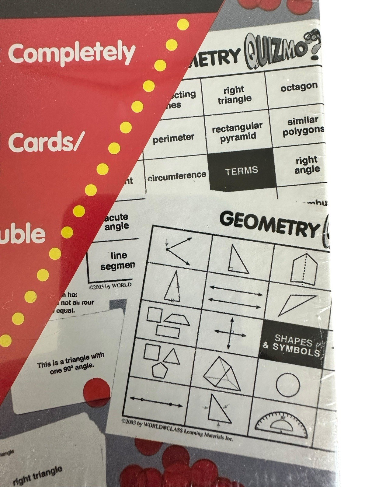 Quizmo Geometry Game Shapes Symbols Terms New Sealed Educational Bingo Homeschoo