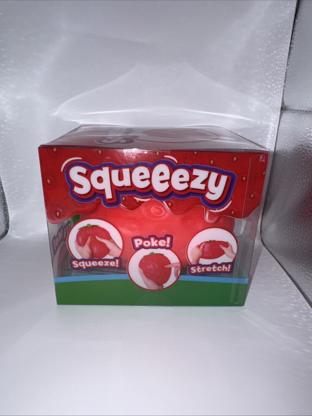 Sunny Days Jumbo Squeeezy Red Strawberry Squishy New In Box