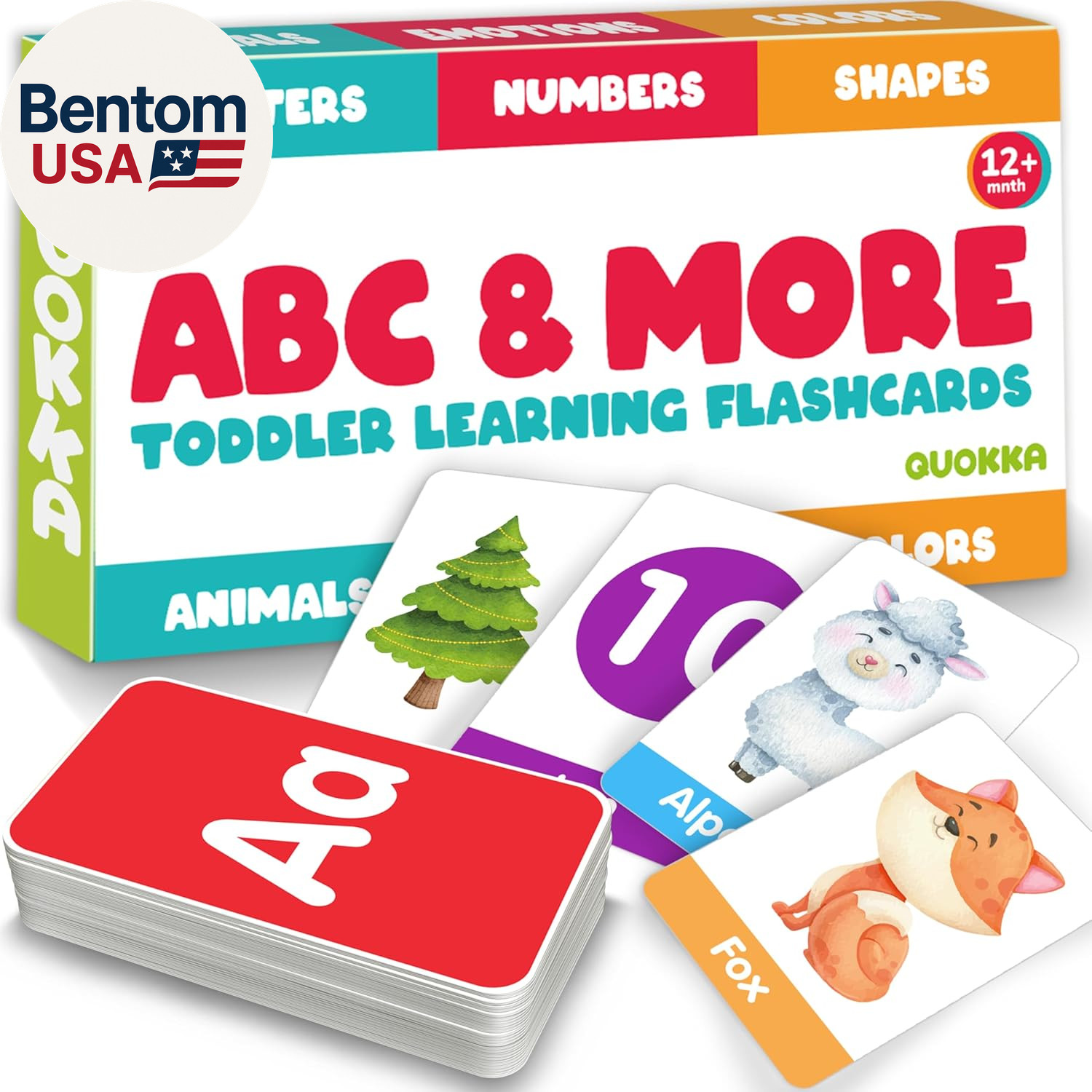ABC Learning Flash Cards for Toddlers 2-4 Years Old – 60 Flashcards Toy for Kids