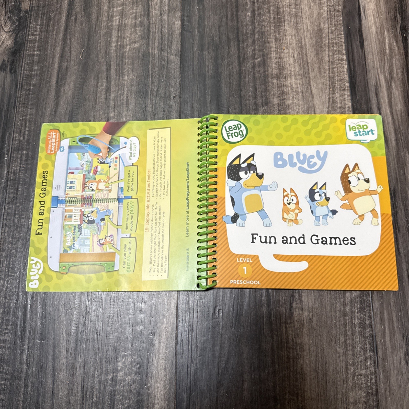 NEW LeapFrog Leap Start Preschool book — BLUEY: FUN AND GAMES