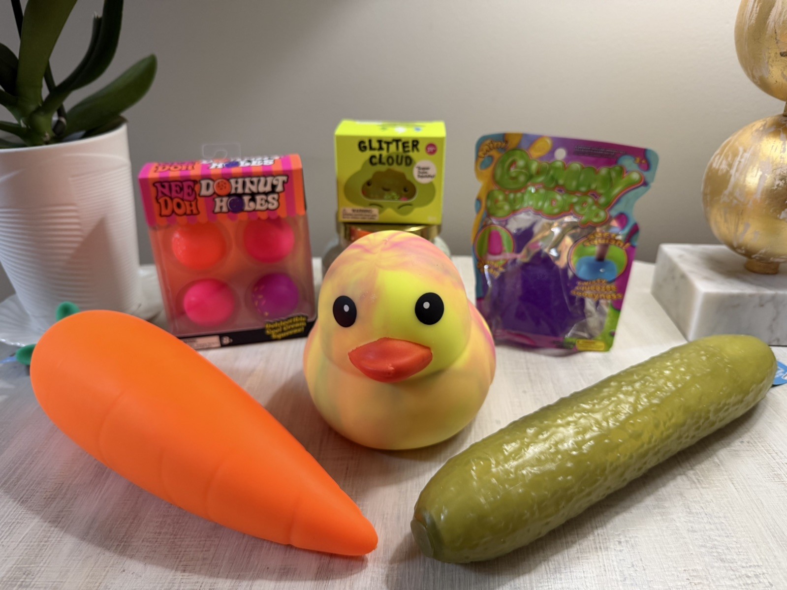 Lot of Viral Squishy items! Nee Doh, Carrot, Duck, Pickle & More!🔥 New! Yes!