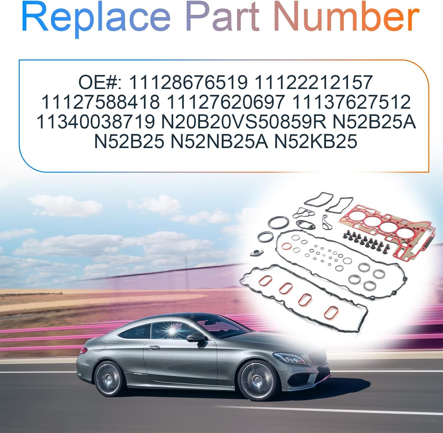 N20 N20B20 Cylinder Head Gasket Set BMW F10 F30 320i 520i X3 X4 #R040