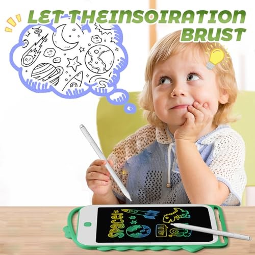 LCD Writing Tablet for Kids, Colorful Doodle Board Drawing pad, 12 Inch Green