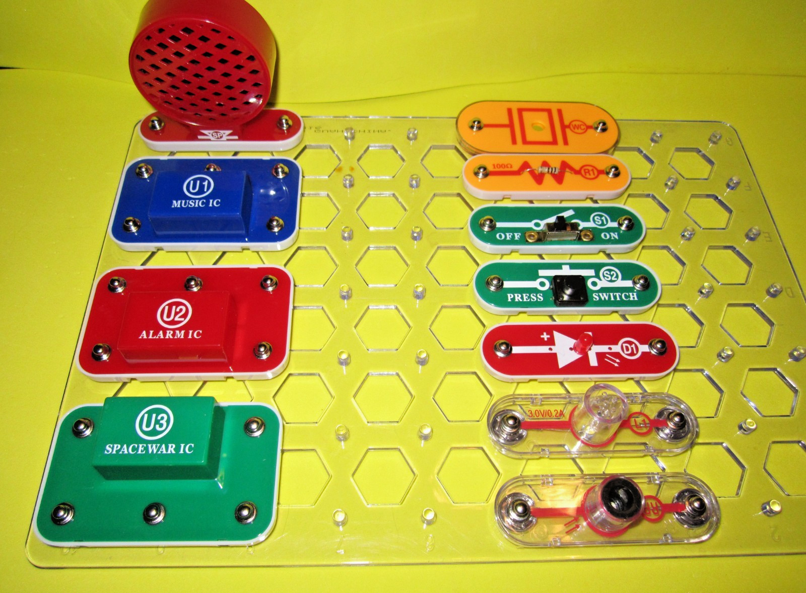 ELENCO Snap Circuits Replacement Part: Lot of 12 WC D1 U2 U1 U3 S2 S1 L1 RP R1
