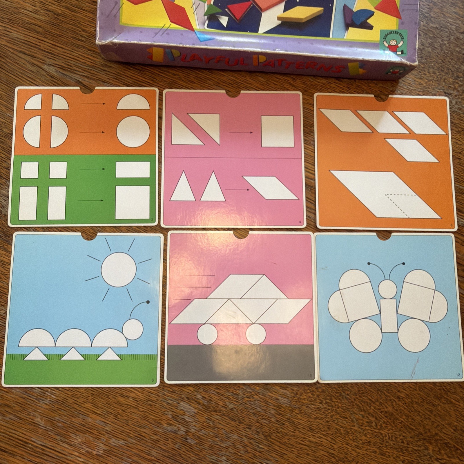 Discovery Toys Playful Patterns – 123 Foam Shapes & Complete Set of Cards 1991