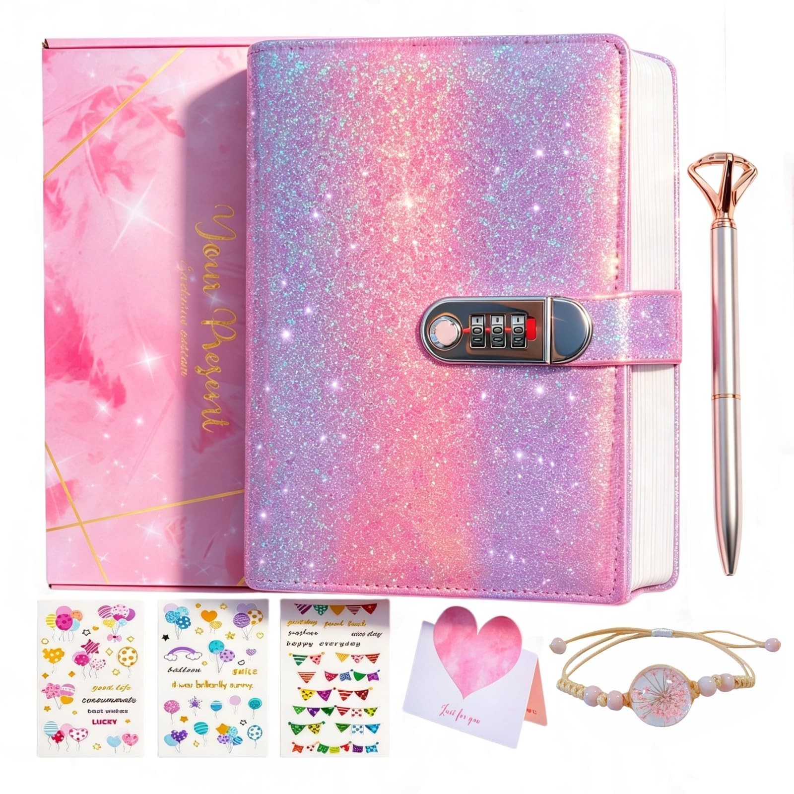 Diary with Lock for Girls,A5 PU Leather Locked Journal for 8-12 Teenager | di…