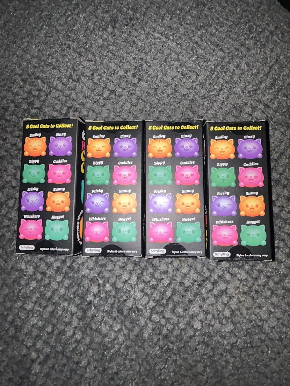 Schylling Needoh Teenie Cool Cats 3 PACK (ONE BOX) Multicolor🐱