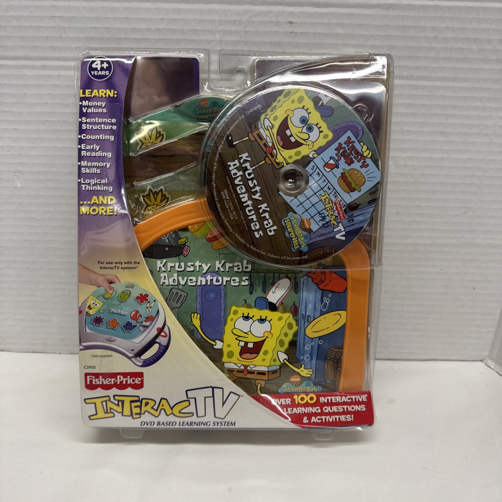 Fisher-Price InteracTV DVD – SpongeBob SquarePants Krusty Krab Adventures NEW