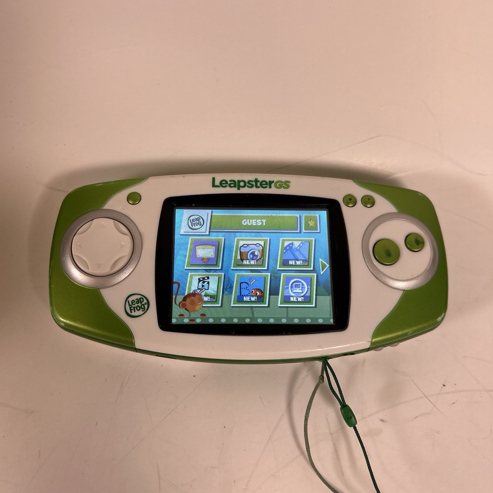 LEAPFROG LEAPSTER GS Green Game Console & Camera Tested & Working