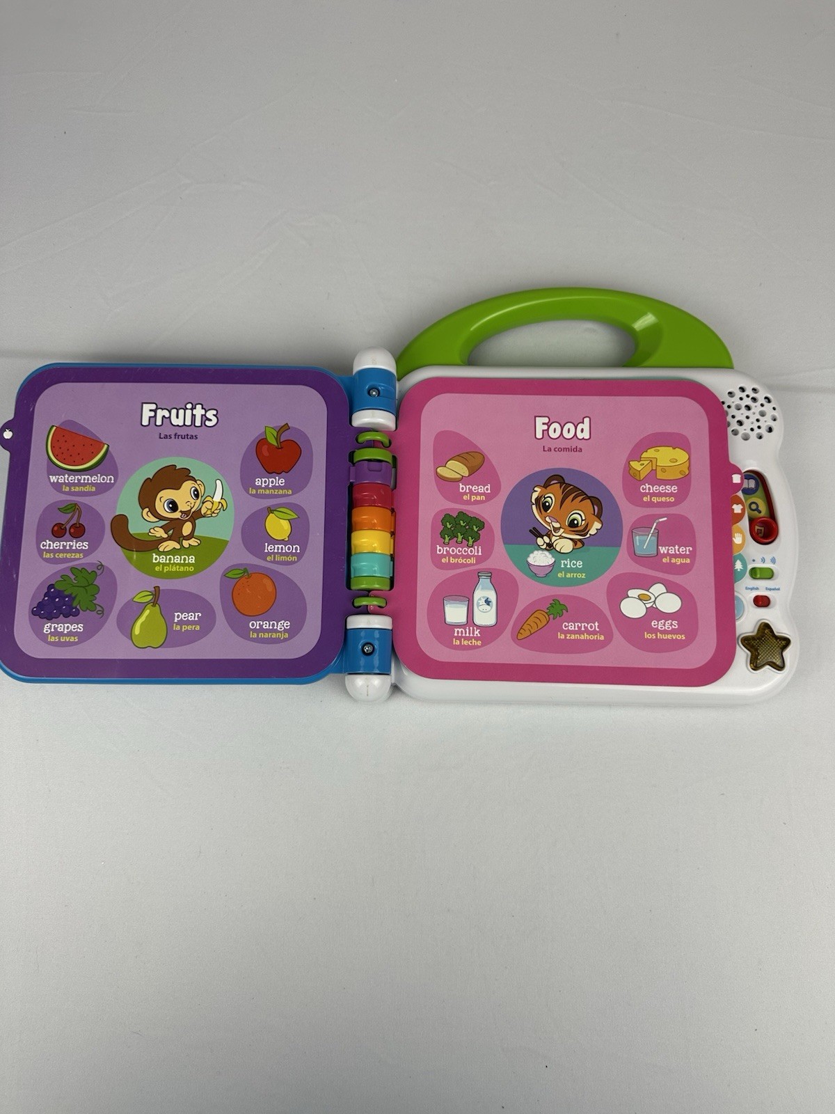 LeapFrog Learning Friends 100 Words Book, Spanish + English – Tested & Working