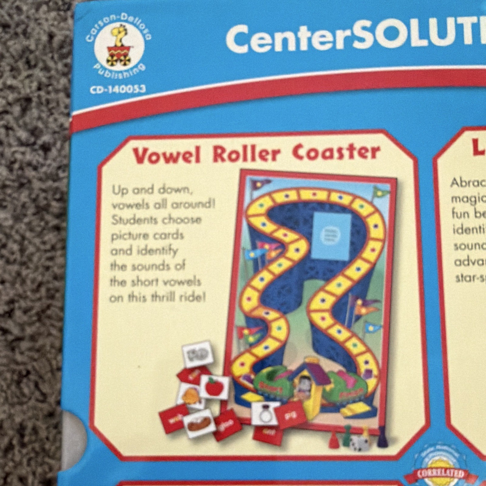 Carson-Dellosa CenterSOLUTIONS Grade K Language Arts Learning Games