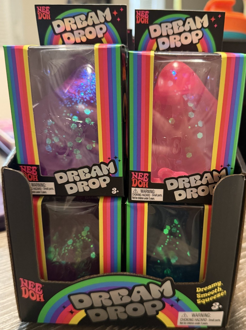 NeeDoh Dream Drop: Sensory Toy/Fidget – (Colors: Blue, Pink, Purple) 1 Per Order