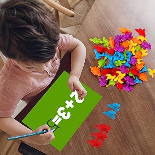 Counting Dinosaurs Montessori Toys for 3 4 5 Years Old Boys Small, 6 Bowls