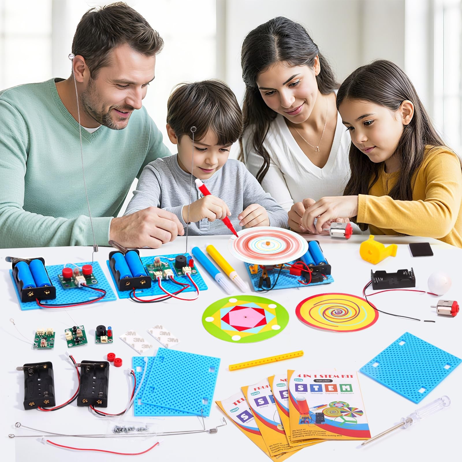 4 Set STEM Science Kits for Kids Age 8-12, 2.5 x 3.5 x inches, Colorful