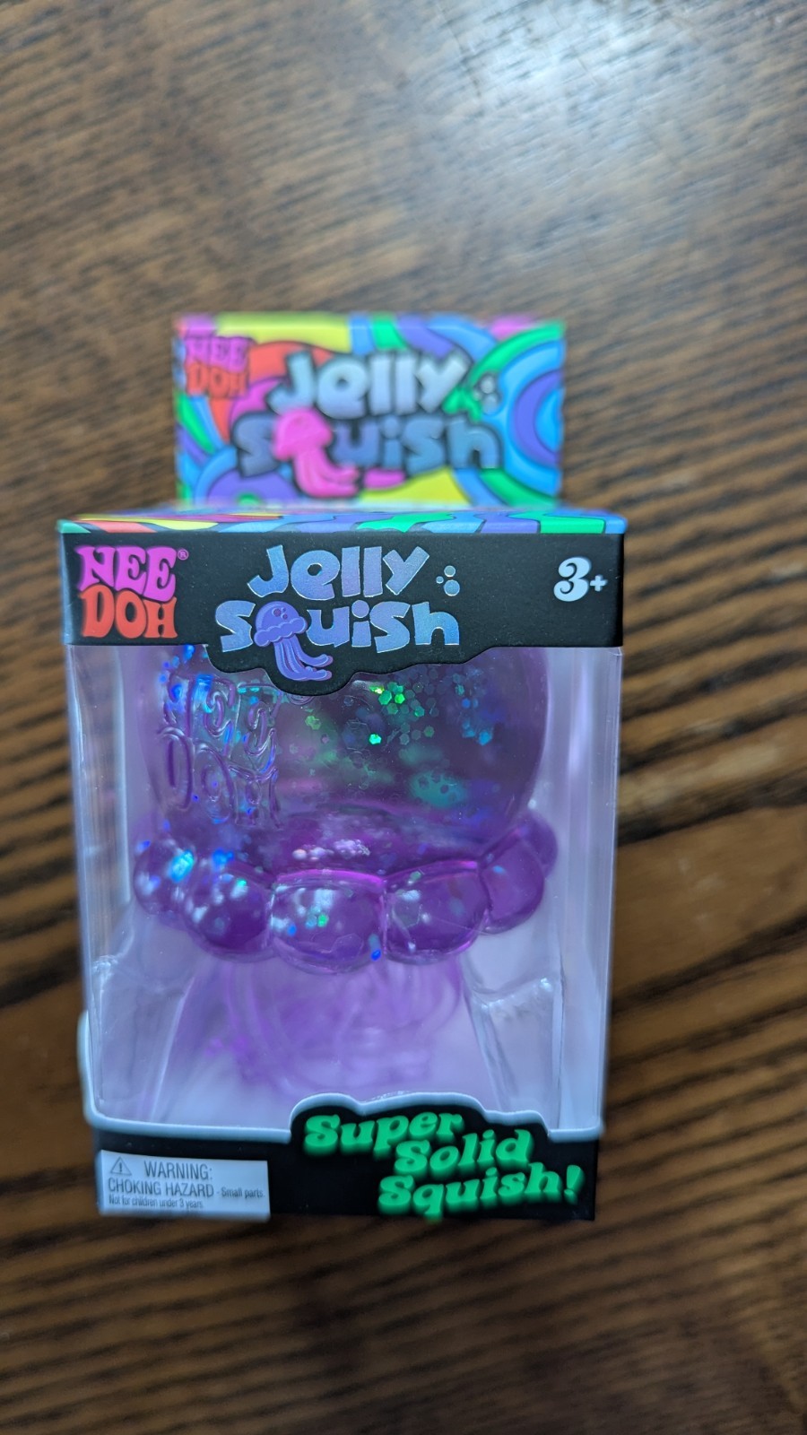 NeeDoh Jelly Squish Jellyfish Super Solid Squish Squeeze Toy Purple 3+ 25330NAB