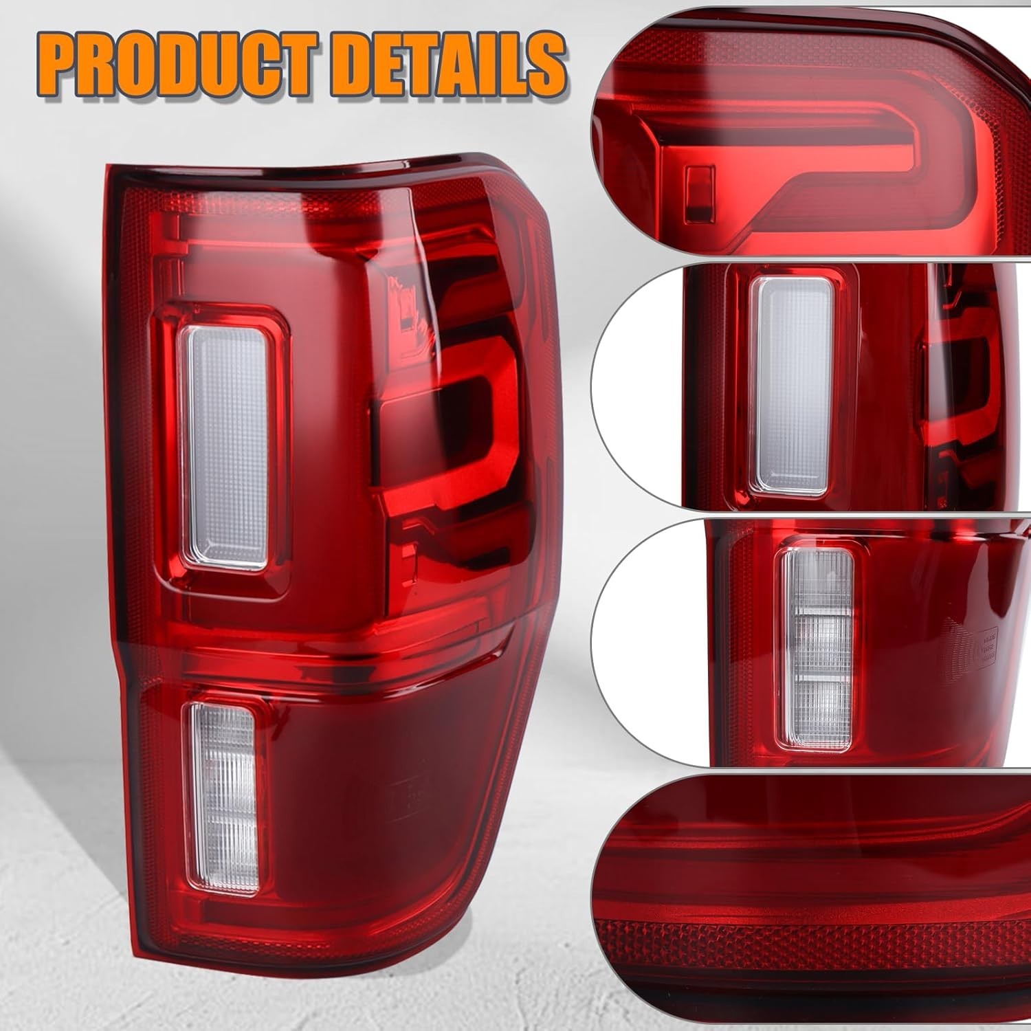 LED Type Tail Light Compatible With 2019-2022 Ford Ranger Rear Lamp w/Blind S…