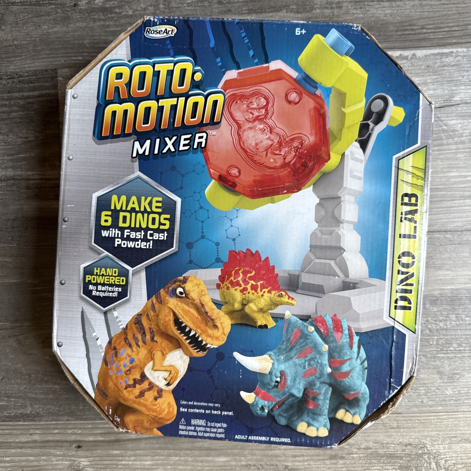 Rose Art Roto Motion Mixer Dino Lab Makes 6 Dinos w/ Cast Powder (NEW IN BOX)