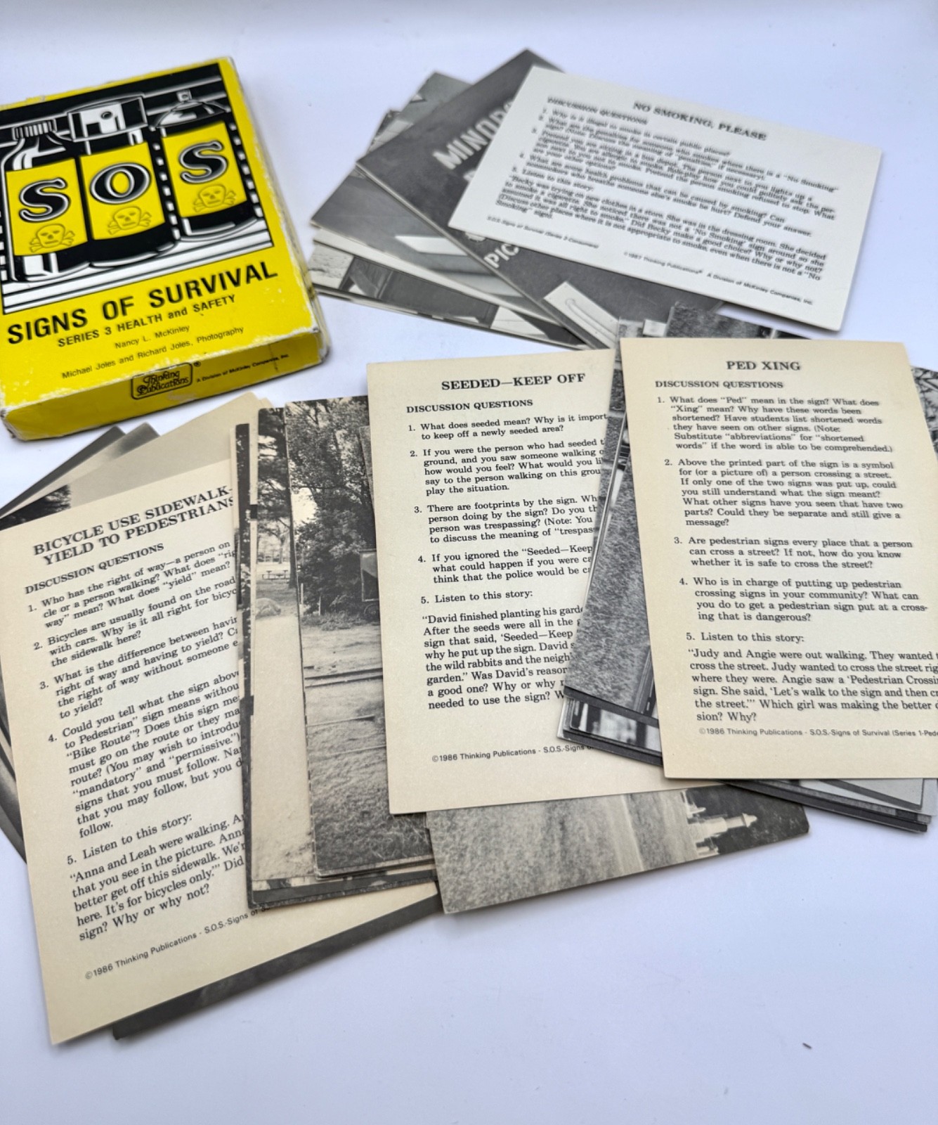 RARE Vintage SOS Signs of Survival, Series 3, Health & Safety Flash Cards