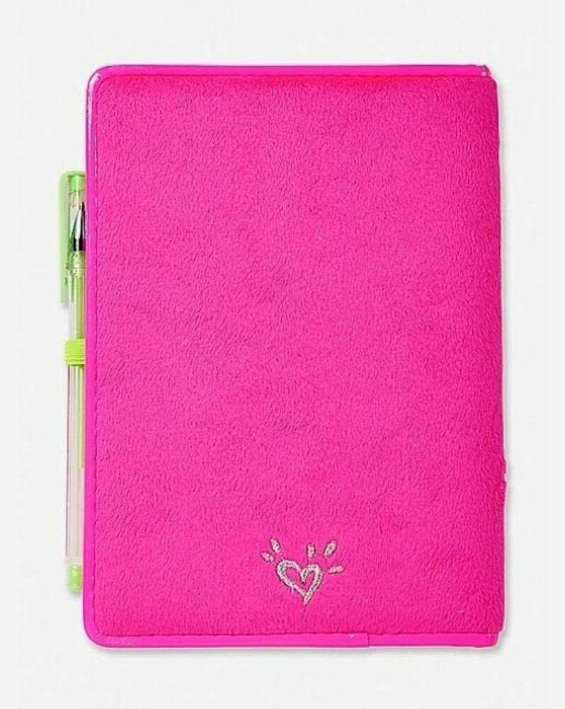 Justice Initial Neon Flip Sequin Journal